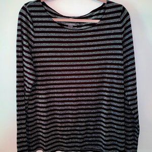 Talbots Metallic stripe Long sleeve top